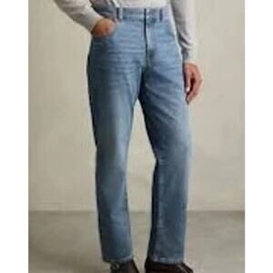 Reiss 36X30 Men Jeans Straight Leg Med Wash Luxury Designer Denim